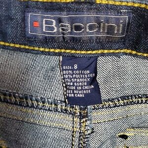 Baccini Women's Blue Jeans with Yellow Stitching